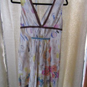 Alberta Ferretti cotton dress sleeveless artsy